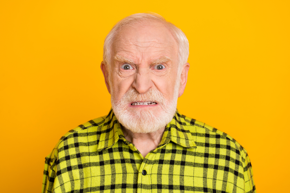 what causes anger in elderly