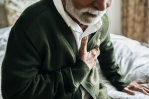 an elderly with heart failure