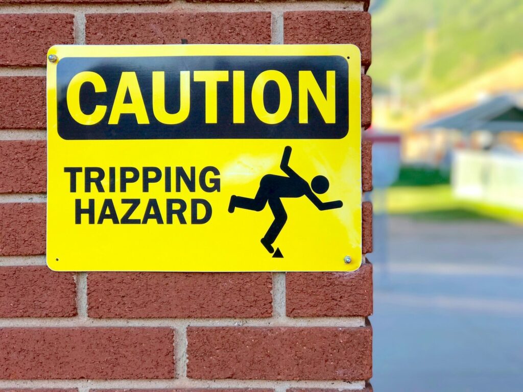 tripping hazard